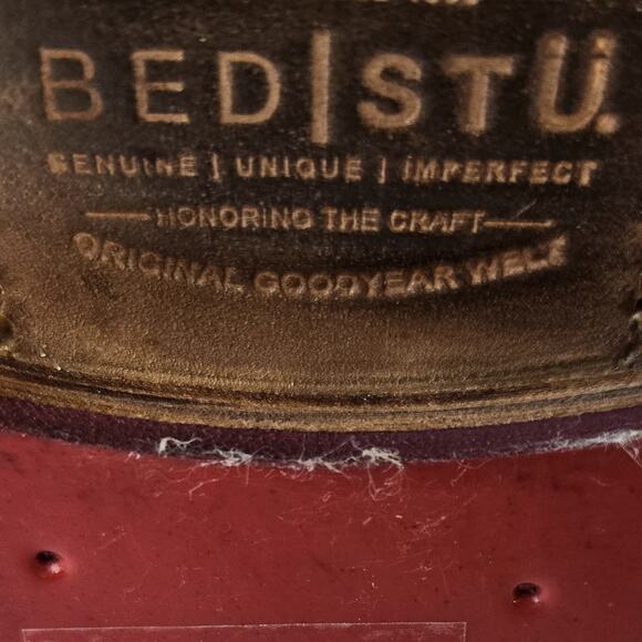 Bed Stu Doris Llama Women's Leather Wingtip Oxfords Shoes Tan/Cream Size 7.5 - Picture 10 of 10